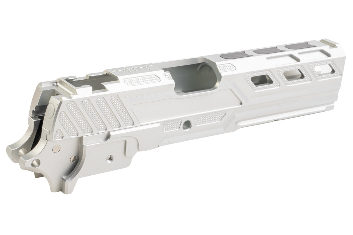 Dr. Black Aluminum Slide & Frame Kit For Tokyo Marui Hi Capa 5.1 GBB Airsoft (Type Z/ Silver)