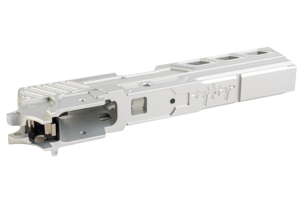 Dr. Black Aluminum Slide & Frame Kit For Tokyo Marui Hi Capa 5.1 GBB Airsoft (Type Z/ Silver)