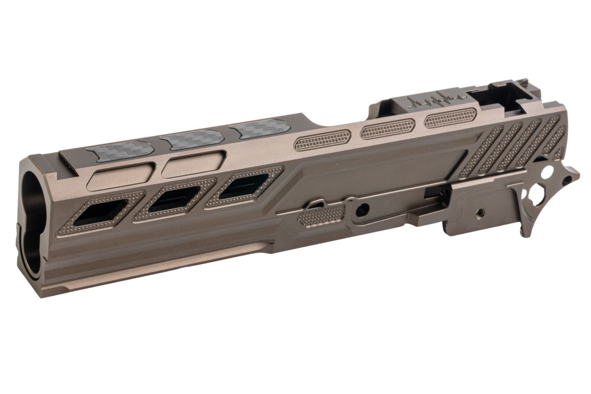 Dr. Black Aluminum Slide & Frame Kit For Tokyo Marui Hi Capa 5.1 GBB Airsoft (Type Z/ Tan)