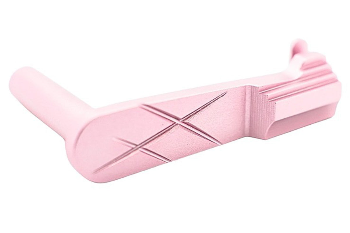Dr. Black Aluminum Slide Stop For Tokyo Marui Hi Capa GBB Airsoft (Type C/ Pink)