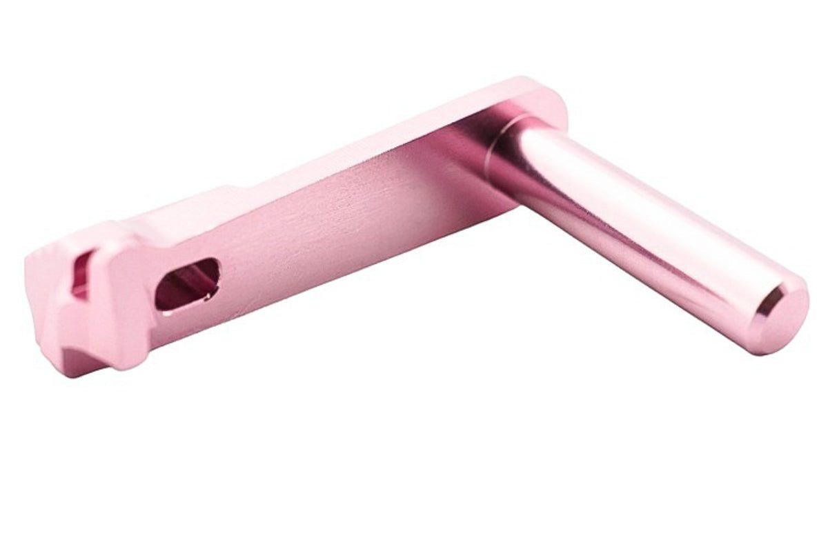 Dr. Black Aluminum Slide Stop For Tokyo Marui Hi Capa GBB Airsoft (Type C/ Pink)