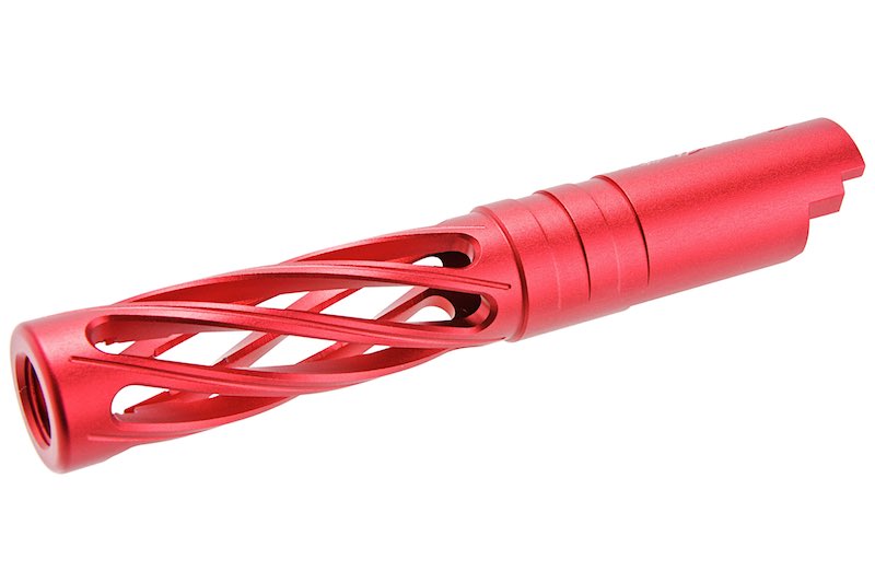 Dr.Black 6063 Aluminum Outer Barrel For Hi-Capa 4.3 GBB Airsoft (Type-Dinging/ Red)