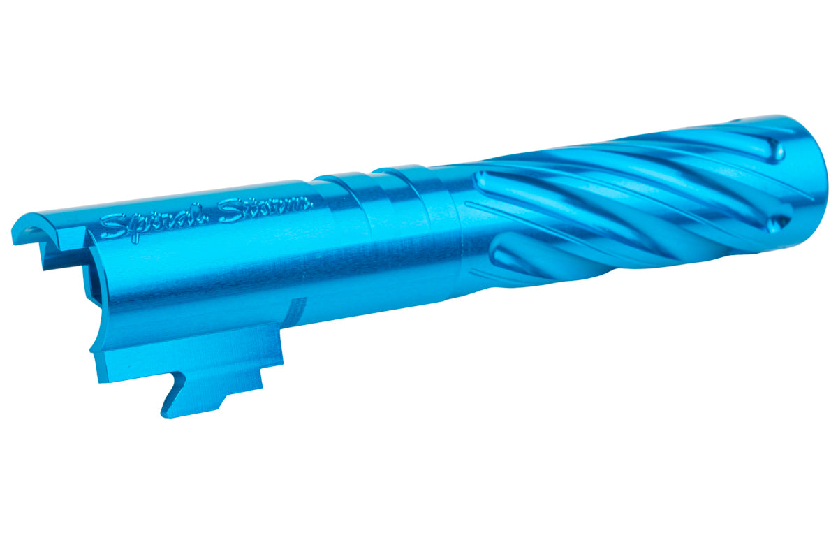 Dr. Black 6063 Aluminum Outer Barrel For Hi-Capa 4.3 GBB Airsoft (Type -Spiral Storm/ Aqua)