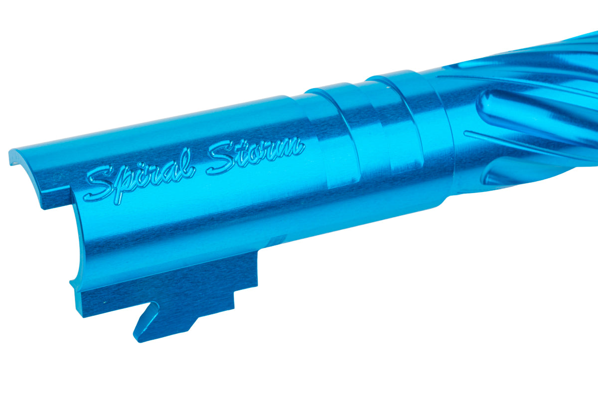 Dr. Black 6063 Aluminum Outer Barrel For Hi-Capa 4.3 GBB Airsoft (Type -Spiral Storm/ Aqua)
