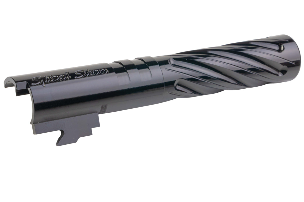 Dr. Black 6063 Aluminum Outer Barrel For Hi-Capa 4.3 GBB Airsoft (Type -Spiral Storm)