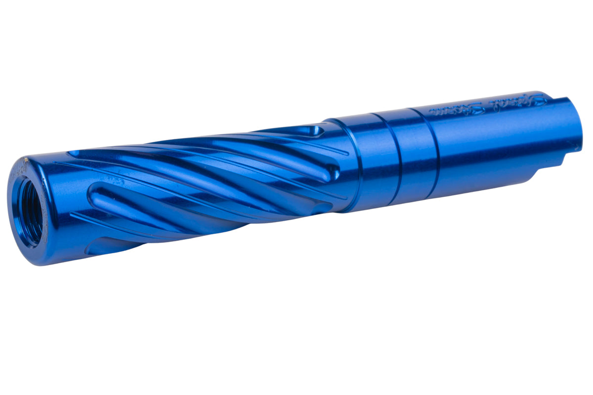 Dr. Black 6063 Aluminum Outer Barrel For Hi-Capa 4.3 GBB Airsoft (Type -Spiral Storm/ Blue)