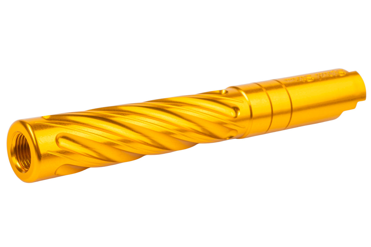 Dr. Black 6063 Aluminum Outer Barrel For Hi-Capa 4.3 GBB Airsoft (Type -Spiral Storm/ Gold)