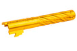 Dr. Black 6063 Aluminum Outer Barrel For Hi-Capa 4.3 GBB Airsoft (Type -Spiral Storm/ Gold)