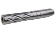 Dr. Black 6063 Aluminum Outer Barrel For Hi-Capa 4.3 GBB Airsoft (Type -Spiral Storm/ Grey)