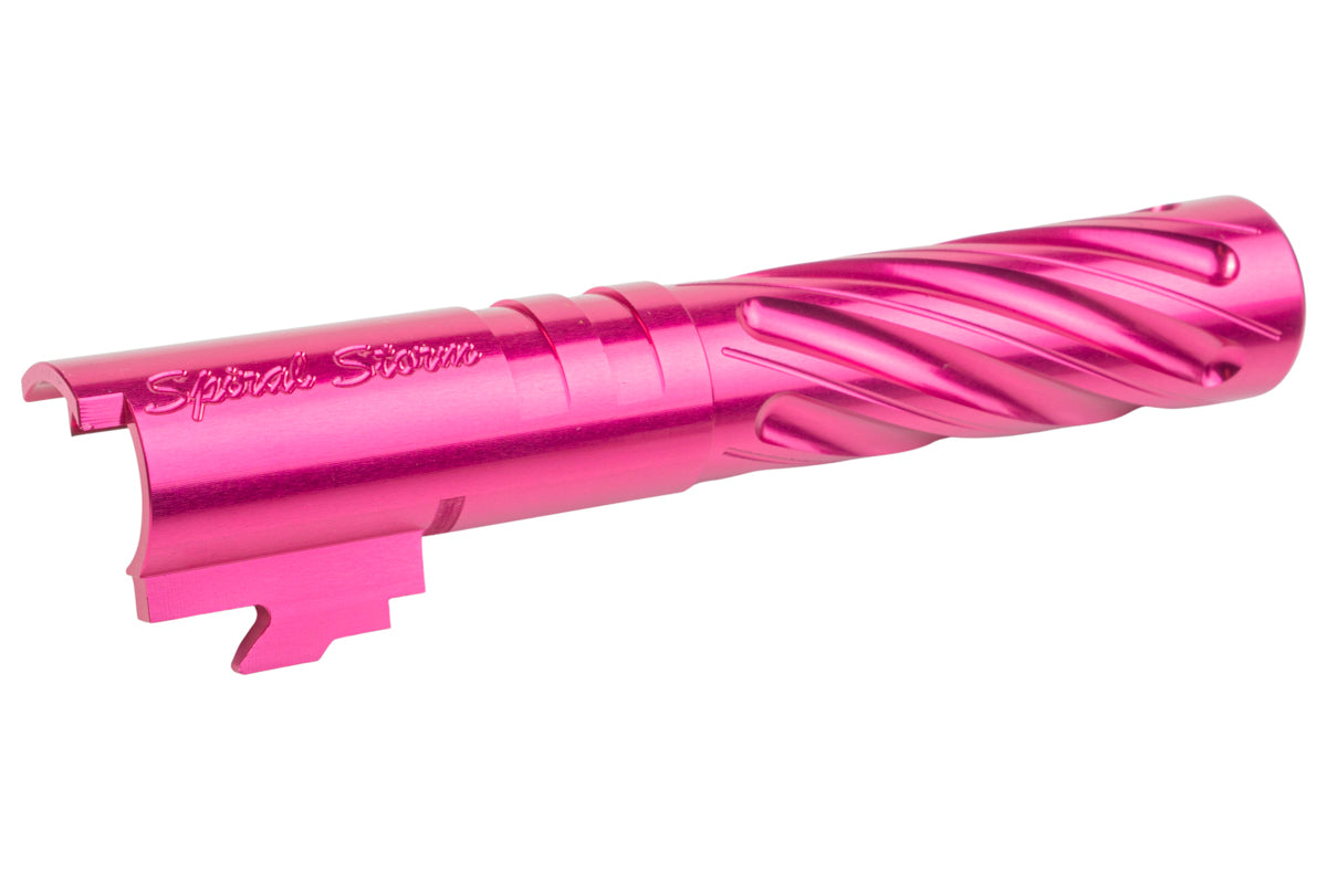 Dr. Black 6063 Aluminum Outer Barrel For Hi-Capa 4.3 GBB Airsoft (Type -Spiral Storm/ Magenta)