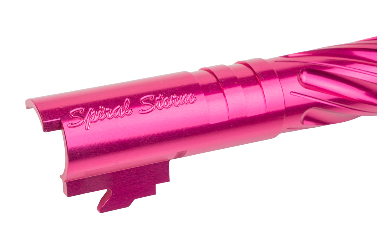 Dr. Black 6063 Aluminum Outer Barrel For Hi-Capa 4.3 GBB Airsoft (Type -Spiral Storm/ Magenta)
