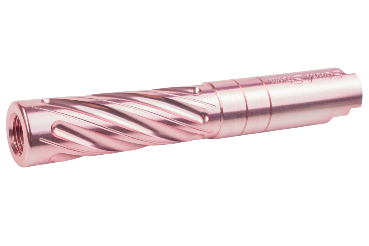Dr. Black 6063 Aluminum Outer Barrel For Hi-Capa 4.3 GBB Airsoft (Type -Spiral Storm/ Pink)