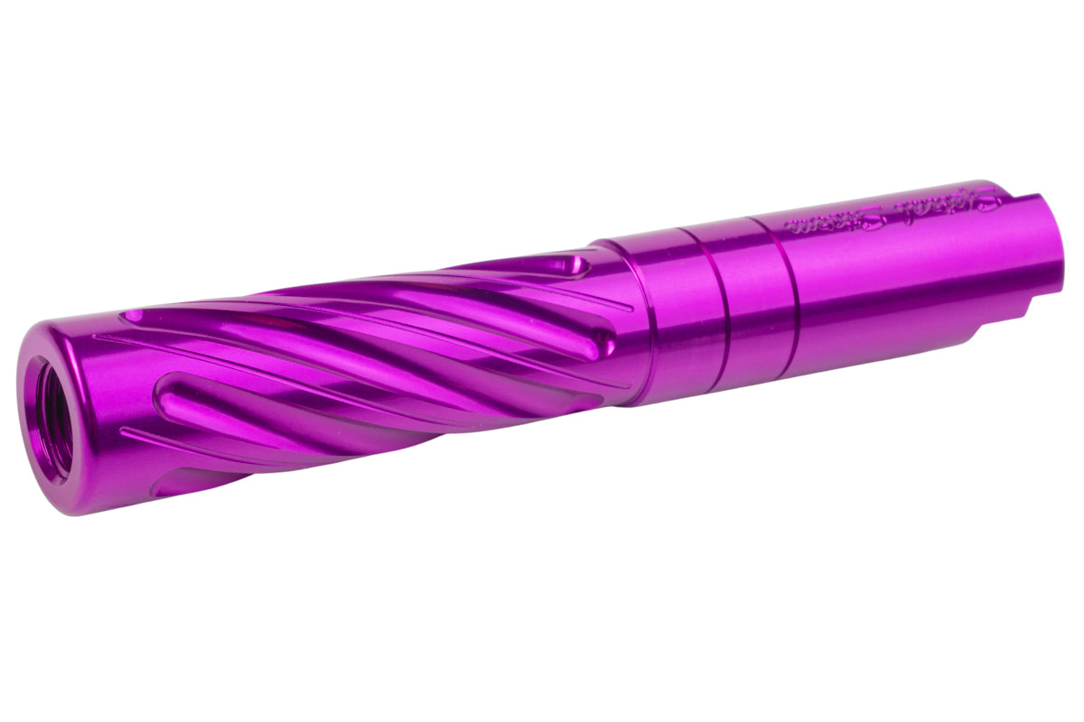 Dr. Black 6063 Aluminum Outer Barrel For Hi-Capa 4.3 GBB Airsoft (Type -Spiral Storm/ Purple)