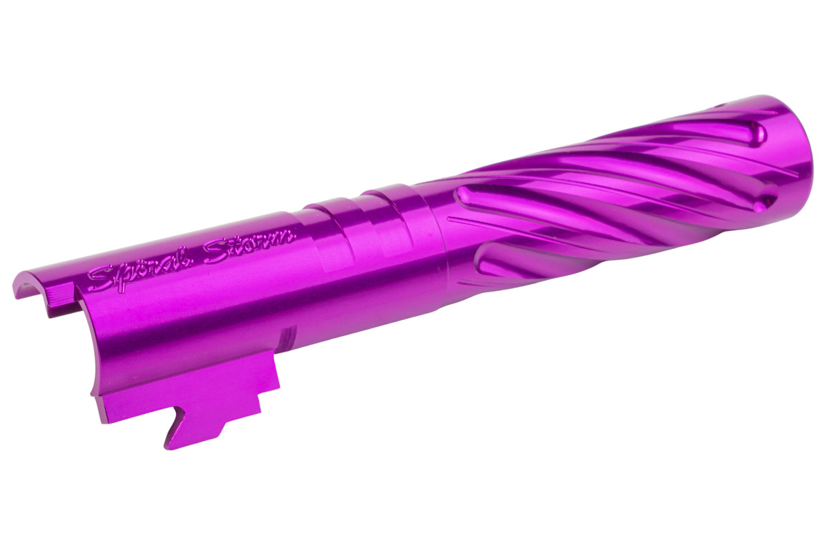 Dr. Black 6063 Aluminum Outer Barrel For Hi-Capa 4.3 GBB Airsoft (Type -Spiral Storm/ Purple)