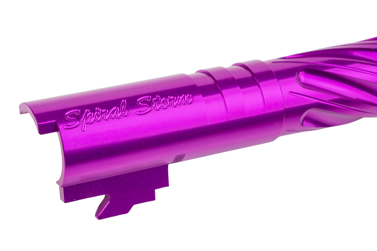 Dr. Black 6063 Aluminum Outer Barrel For Hi-Capa 4.3 GBB Airsoft (Type -Spiral Storm/ Purple)