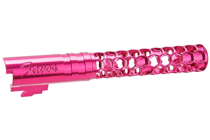 Dr. Black 6063 Aluminum Favos Outer Barrel For Hi-Capa 5.1 GBB Airsoft (Magenta)