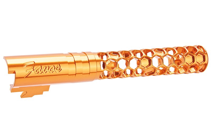 Dr. Black 6063 Aluminum Favos Outer Barrel For Hi-Capa 5.1 GBB Airsoft (Orange)
