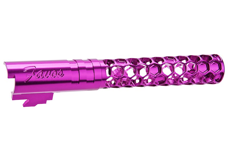 Dr. Black 6063 Aluminum Favos Outer Barrel For Hi-Capa 5.1 GBB Airsoft (Purple)