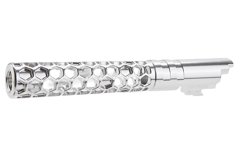 Dr. Black 6063 Aluminum Favos Outer Barrel For Hi-Capa 5.1 GBB Airsoft (Silver)
