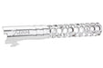 Dr. Black 6063 Aluminum Favos Outer Barrel For Hi-Capa 5.1 GBB Airsoft (Silver)