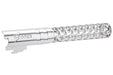 Dr. Black 6063 Aluminum Geom Outer Barrel For Hi-Capa 5.1 GBB Airsoft (Silver)