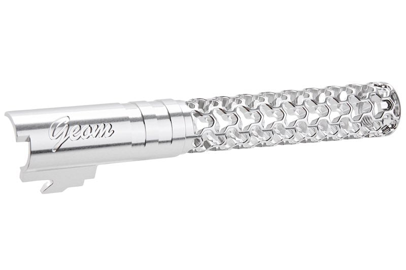 Dr. Black 6063 Aluminum Geom Outer Barrel For Hi-Capa 5.1 GBB Airsoft (Silver)