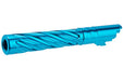 Dr. Black 6063 Aluminum Spiral Storm Outer Barrel For Hi-Capa 5.1 GBB Airsoft (Aqua)