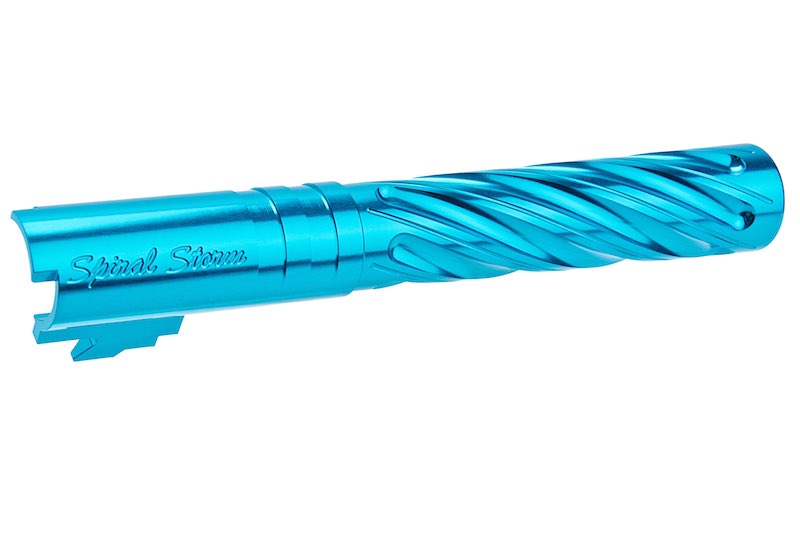 Dr. Black 6063 Aluminum Spiral Storm Outer Barrel For Hi-Capa 5.1 GBB Airsoft (Aqua)