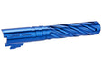 Dr. Black 6063 Aluminum Spiral Storm Outer Barrel For Hi-Capa 5.1 GBB Airsoft (Blue)