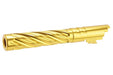 Dr. Black 6063 Aluminum Spiral Storm Outer Barrel For Hi-Capa 5.1 GBB Airsoft (Gold)