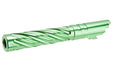 Dr. Black 6063 Aluminum Spiral Storm Outer Barrel For Hi-Capa 5.1 GBB Airsoft (Green)