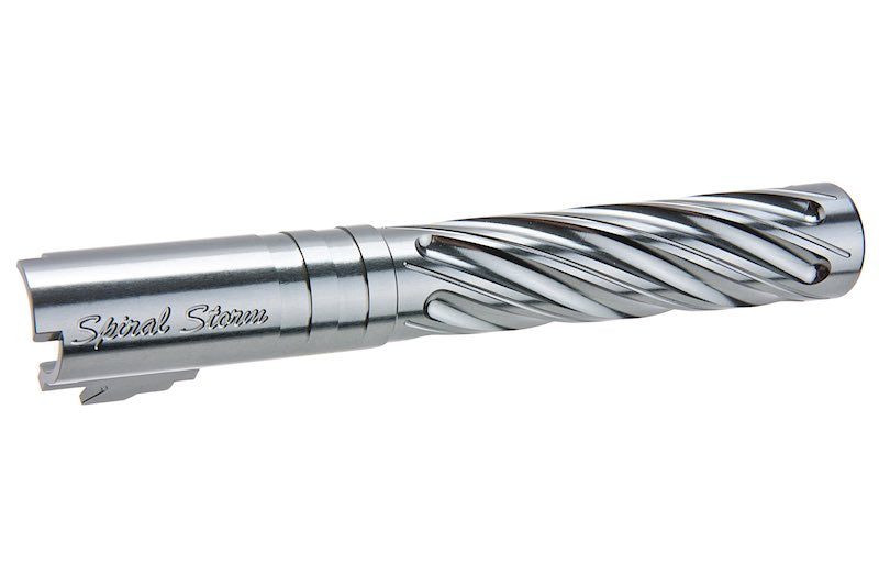Dr. Black 6063 Aluminum Spiral Storm Outer Barrel For Hi-Capa 5.1 GBB Airsoft (Grey)