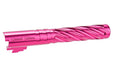 Dr. Black 6063 Aluminum Spiral Storm Outer Barrel For Hi-Capa 5.1 GBB Airsoft (Magenta)