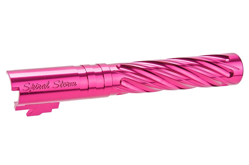 Dr. Black 6063 Aluminum Spiral Storm Outer Barrel For Hi-Capa 5.1 GBB Airsoft (Magenta)