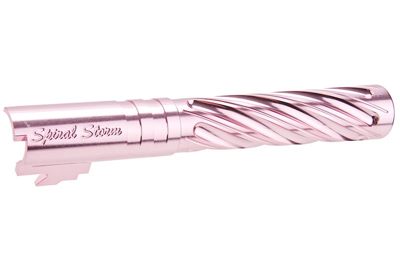 Dr. Black 6063 Aluminum Spiral Storm Outer Barrel For Hi-Capa 5.1 GBB Airsoft (Pink)