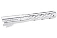 Dr. Black 6063 Aluminum Spiral Storm Outer Barrel For Hi-Capa 5.1 GBB Airsoft (Silver)