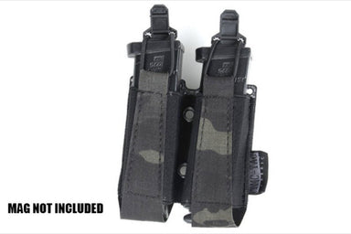 TMC Dual Elastic Pistol Magazine Pouch (Multicam Black)