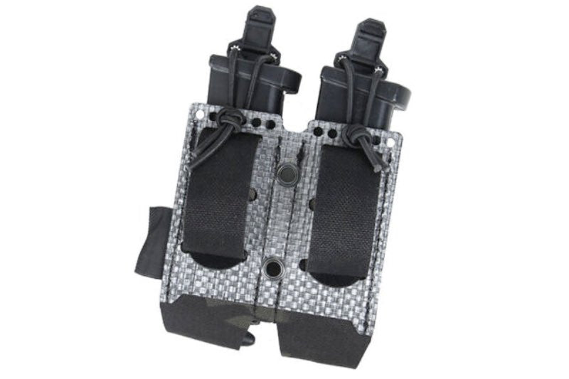 TMC Dual Elastic Pistol Magazine Pouch (Multicam Black)