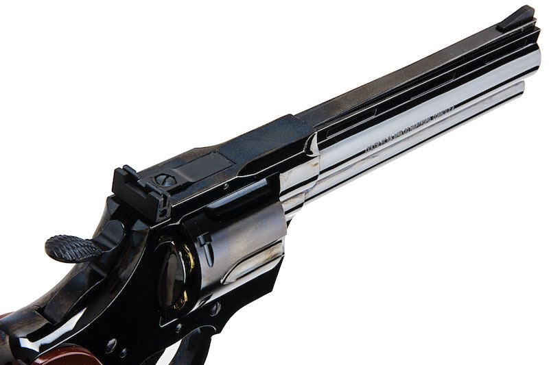 Tanaka Colt Python 357 Magnum 6" R Model Heavyweight Gas Airsoft Revolver (Steel Finish)