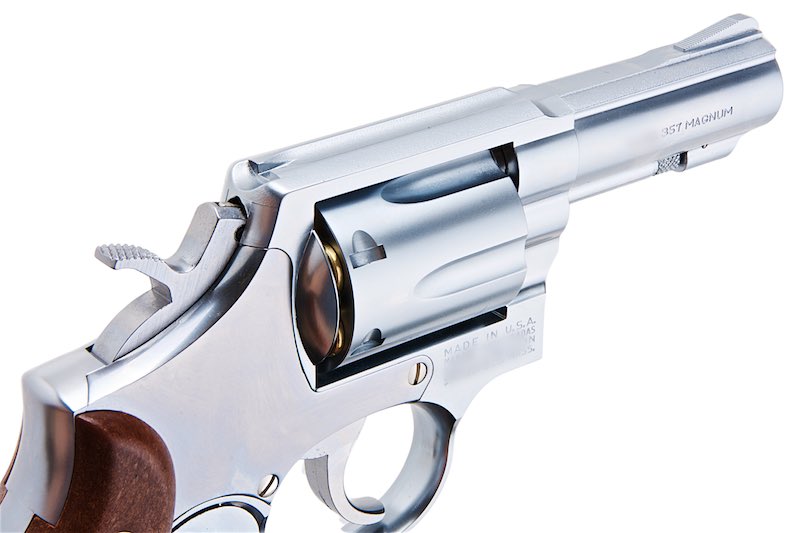 Tanaka S&W M65 3 inch .357 Magnum Stainless Finish Version 3 Model Gun (w/ Grip Adatper Silver)