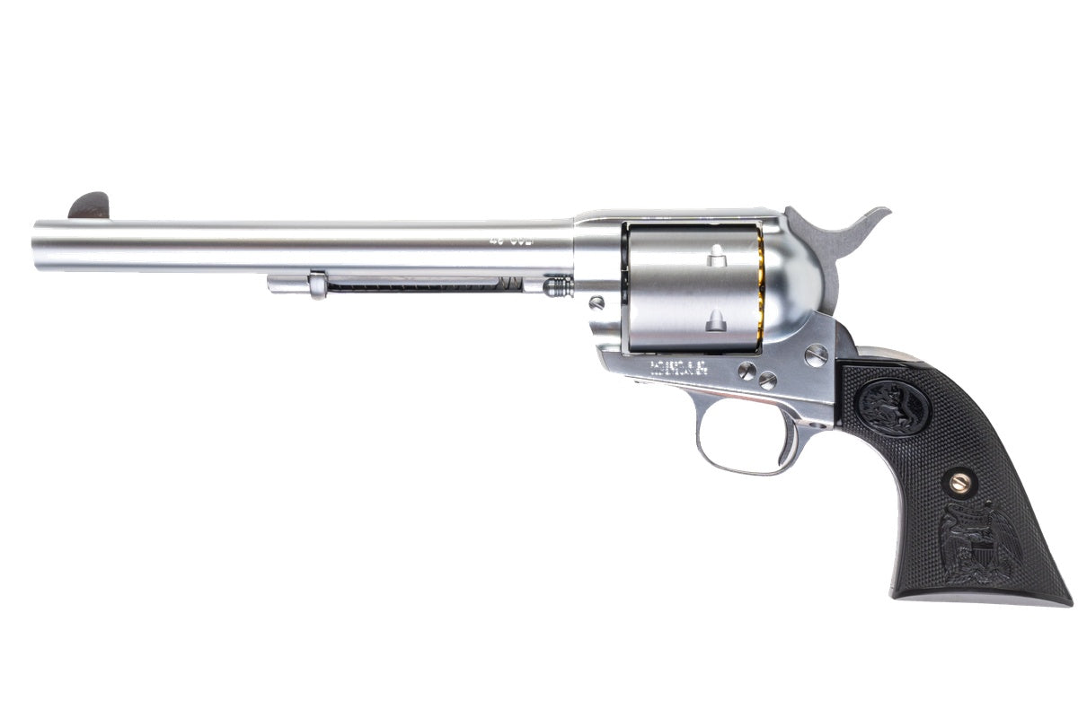 Tanaka SAA 2nd Generation 7.5 inch Non Fluted Cylinder 'PEGASAS 2' Gas Revolver (Stainless Finish ABS)