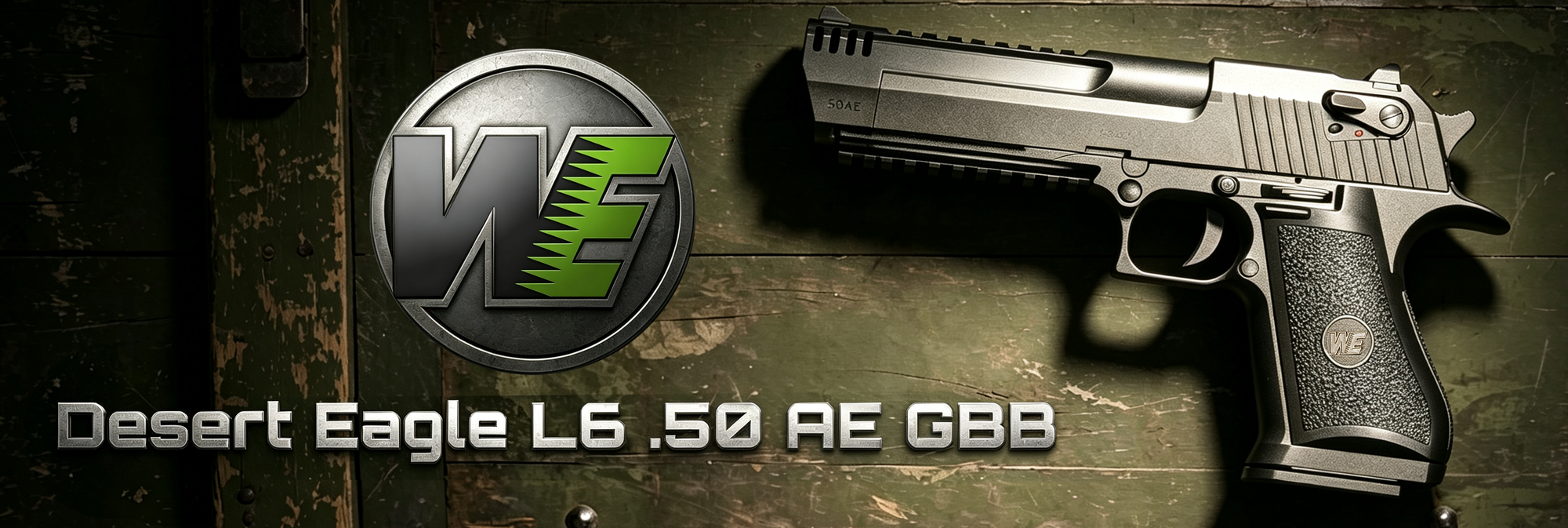 WE Desert Eagle L6 .50 AE GBB Pistol Airsoft (Black) 
