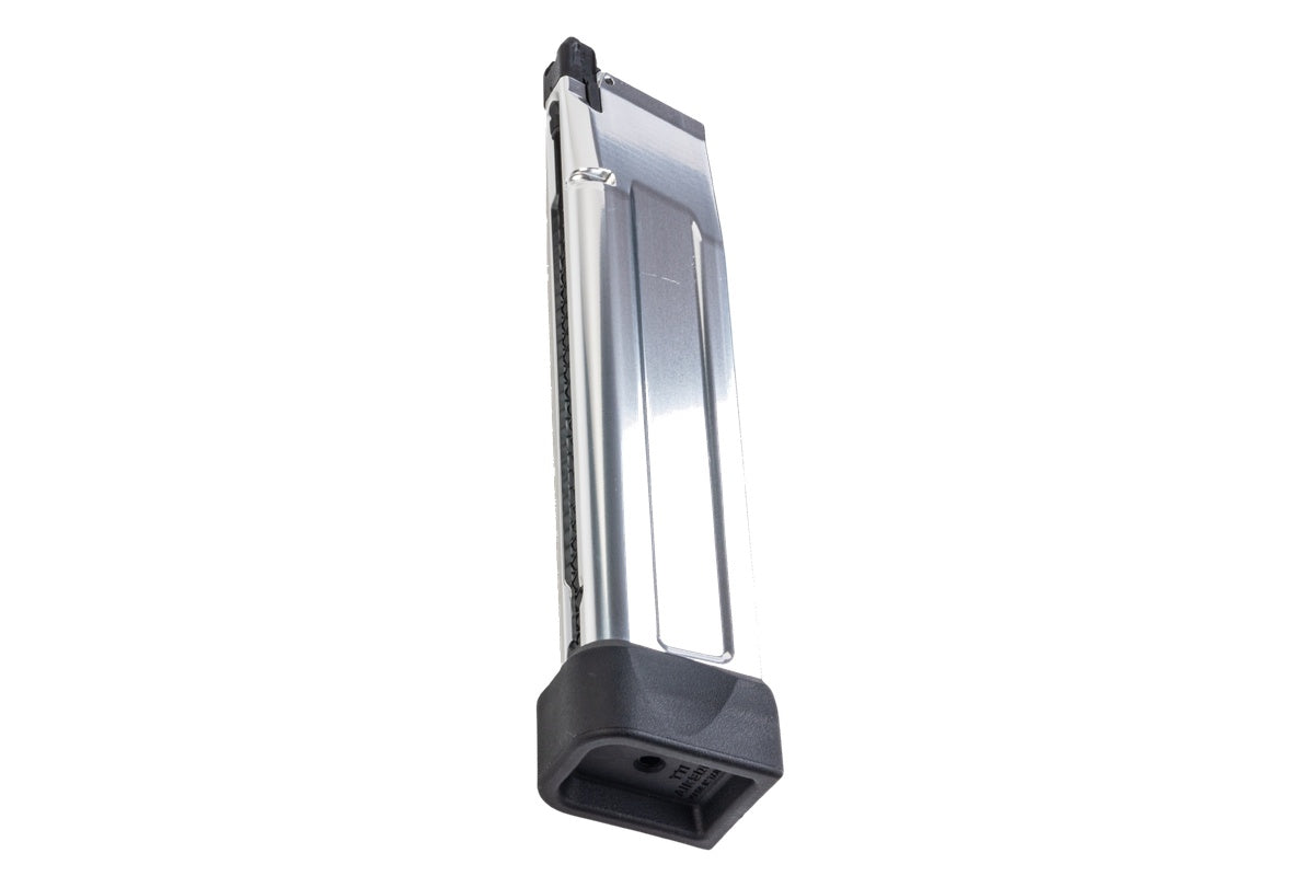 TTI Airsoft CNC Aluminum 40 Rds Gas Magazine For Tokyo Marui Hi Capa Airsoft GBB (Silver)