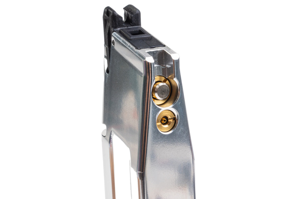 TTI Airsoft CNC Aluminum 40 Rds Gas Magazine For Tokyo Marui Hi Capa Airsoft GBB (Silver)