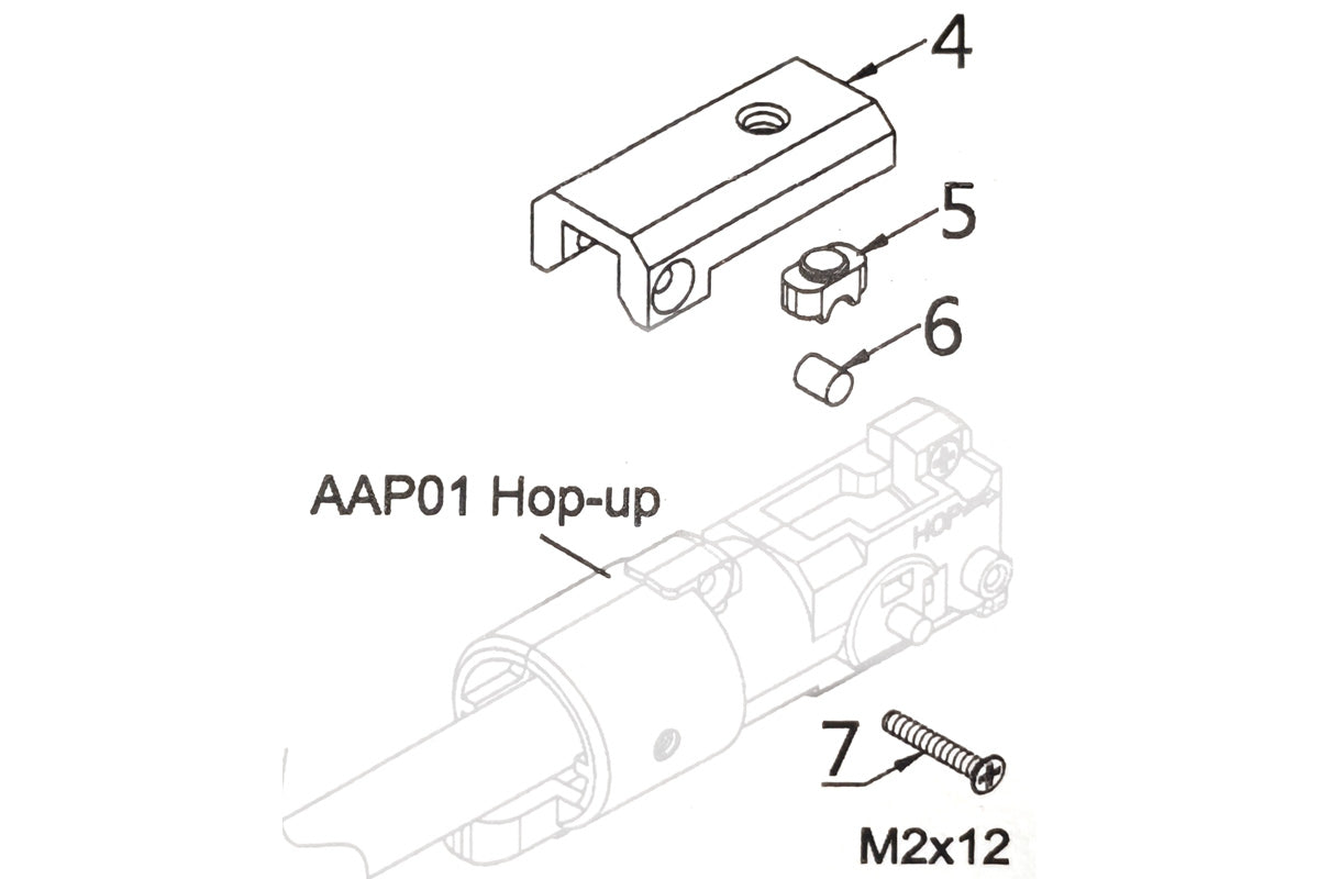 TTI Airsoft Scorpion Upper Receiver Kit For Action Army AAP01 GBB (6 Inch)