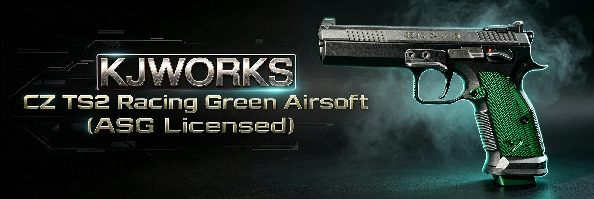 KJ Works CZ TS2 Racing Green CO2 Airsoft Pistol (ASG Licensed)
