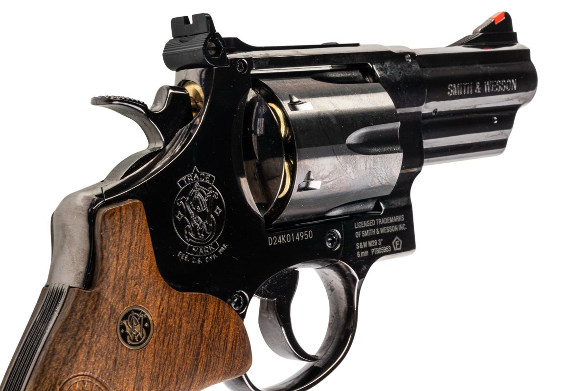 Umarex (WinGun) 3 inch S&W M29 Airsoft CO2 Revolver (Polymer Wood Texture Grip/ Titanium Black Ver.)