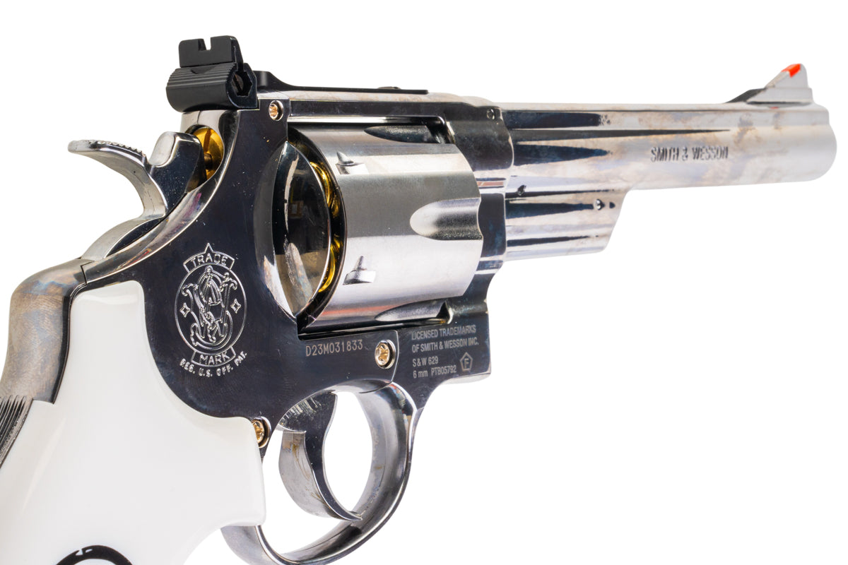 Umarex (WinGun) S&W 629 Trust Me Airsoft Revolver CO2 (White Grip, 6mm, Silver)