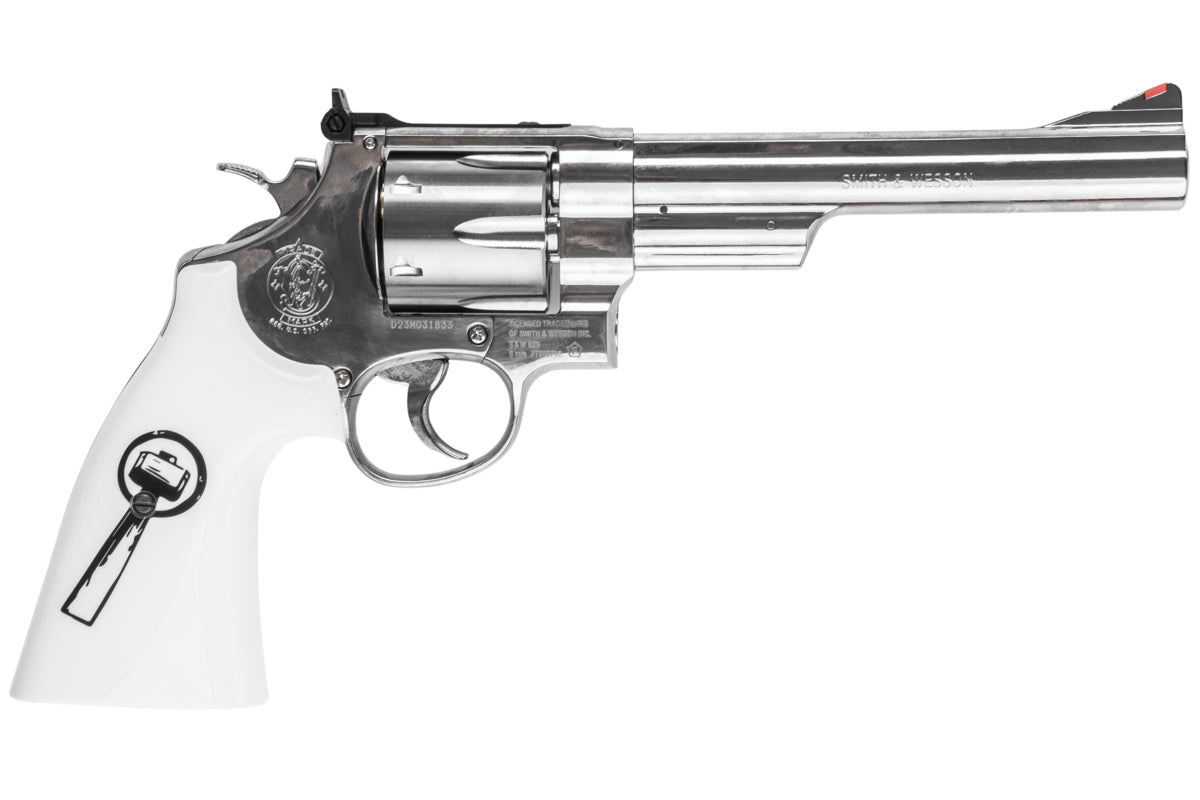 Umarex (WinGun) S&W 629 Trust Me Airsoft Revolver CO2 (White Grip, 6mm, Silver)