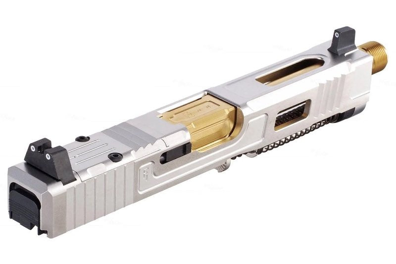 VFC Aluminum Fowler Industries MKII Complete Upper Slide Set For Glock 17 Gen 5 GBB Airsoft (Stainless Steel)